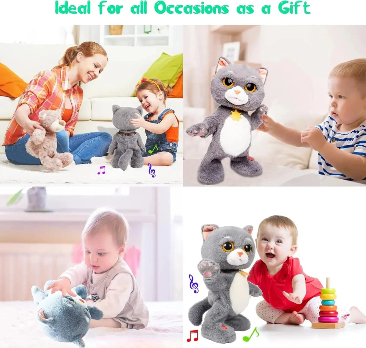 Lovitzo Interactive Singing & Dancing Cat Musical Toy for Babies & Toddlers - Lovitzo