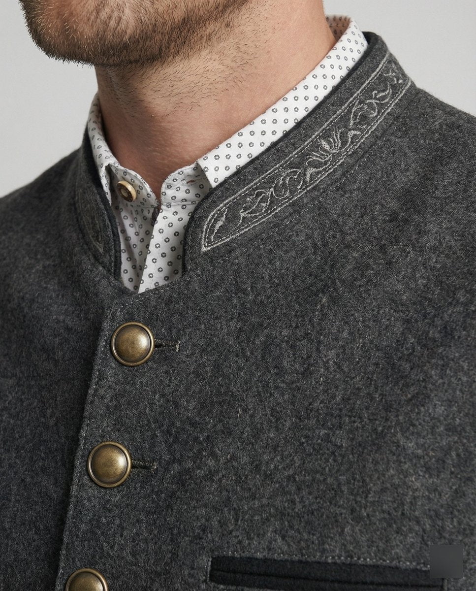Lovitzo - Mode - Elegant Men’s Traditional Waistcoat Grey Classic Style - Lovitzo