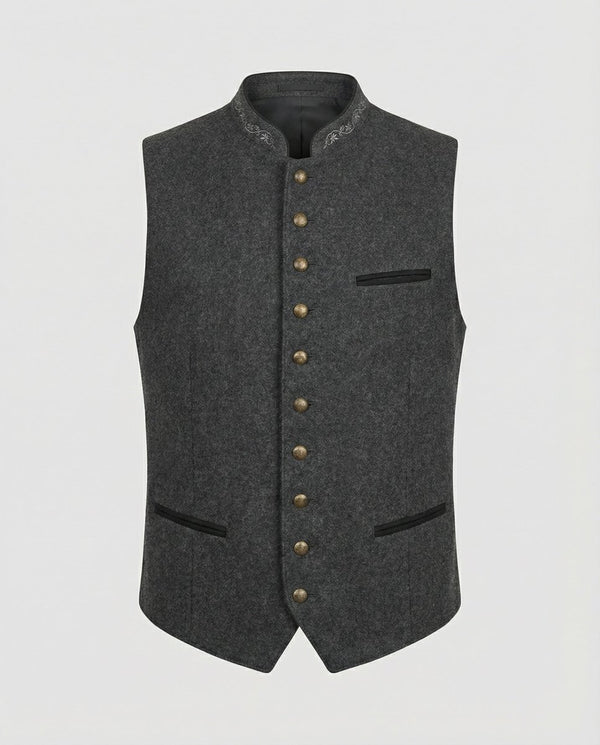 Lovitzo-Mode - Elegante Herren-Traditionsweste Grau Klassischer Stil