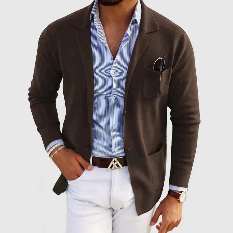 Lovitzo - Mode men's blazer with lapel collar and front pockets - Lovitzo