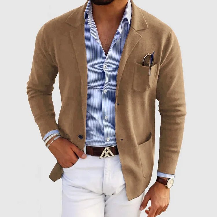 Lovitzo - Mode men's blazer with lapel collar and front pockets - Lovitzo