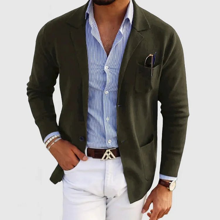 Lovitzo - Mode men's blazer with lapel collar and front pockets - Lovitzo