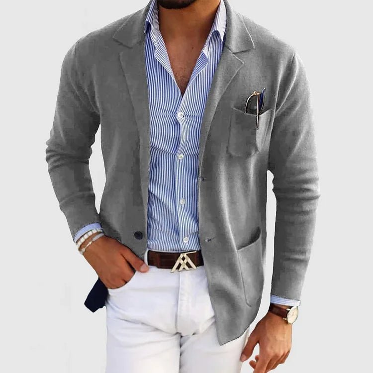 Lovitzo - Mode men's blazer with lapel collar and front pockets - Lovitzo