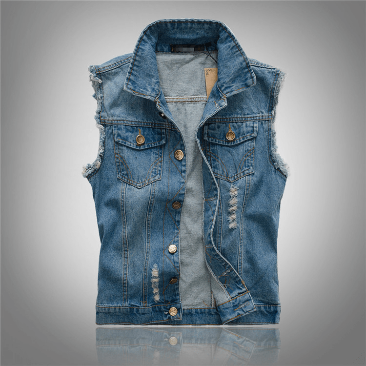 Lovitzo - Mode Stylish Denim Vest for Men - Lovitzo