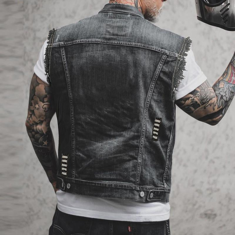 Lovitzo - Mode Stylish Denim Vest for Men - Lovitzo