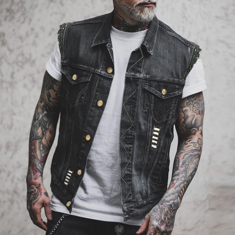 Lovitzo - Mode Stylish Denim Vest for Men - Lovitzo