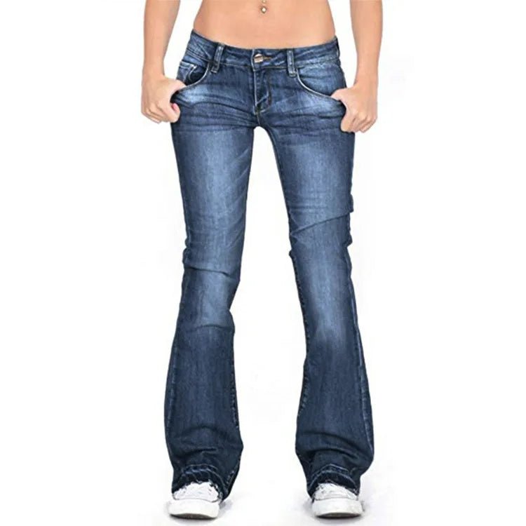 Lovitzo - Mode | Women’s low - rise flared jeans: casual vintage skinny bell - bottom jeans - Lovitzo