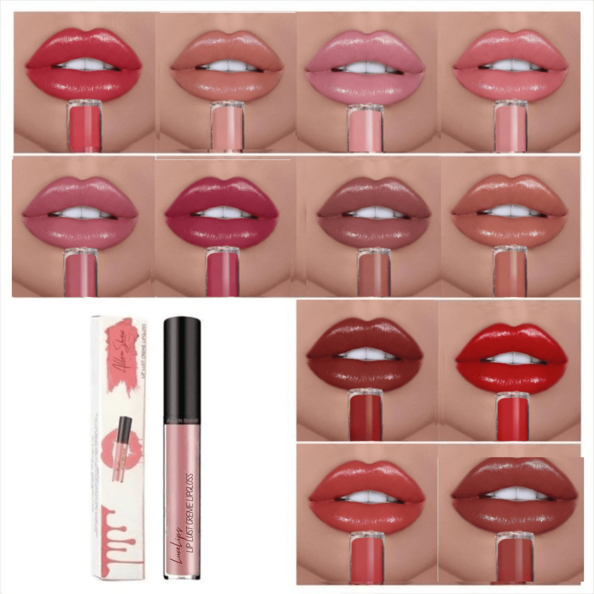 LuxeLips™ / Ultimate 12 - Color Cream Lipstick Set - Color that Lasts All Day! - Lovitzo