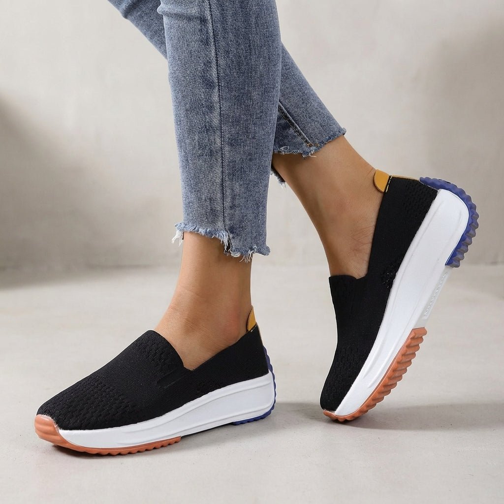 Modern Knit Slip-On Platform Orthopedic Sneakers | KnitRise - Lovitzo
