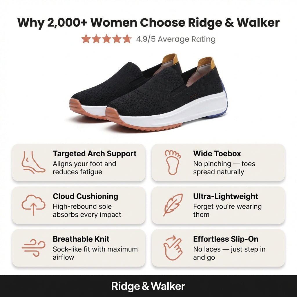 Modern Knit Slip-On Platform Orthopedic Sneakers | KnitRise - Lovitzo