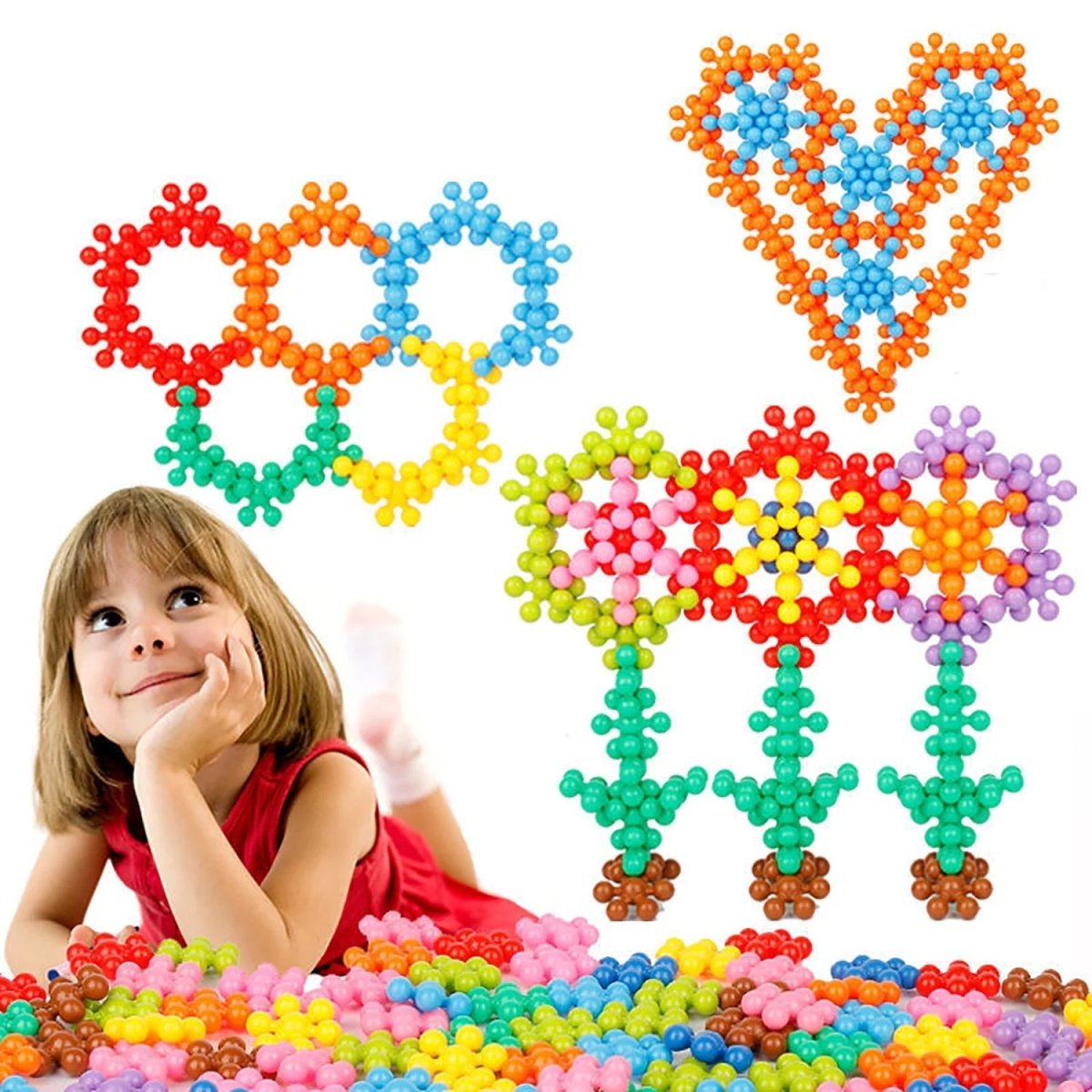 Montessori Snowflake Building Blocks - Lovitzo