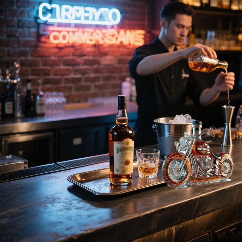 MotoMemento™ / Creative Glass Motorcycle Wine Bottle - Lovitzo