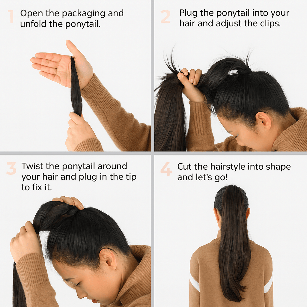 NovaPony Ponytail Extension - Natural Look & Feel (Buy 1, Get 1 for FREE) - Lovitzo