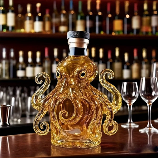 OctoPour™ / Decanter creativo 3D a forma di polpo – Versatore riutilizzabile per bottiglie di whiskey e vino
