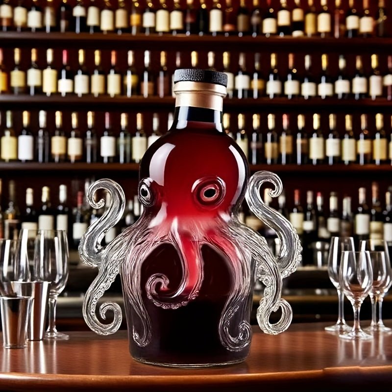 OctoPour™ / 3D Creative Shaped Wine Decanter - Reusable Whiskey and Wine Bottle Pourer - Lovitzo