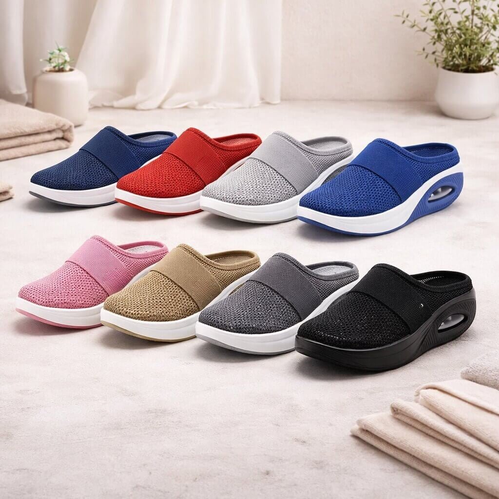 Orthopedic House Slippers | Easy Slip-On Design | Breathable Mesh | ComfyStep - Lovitzo