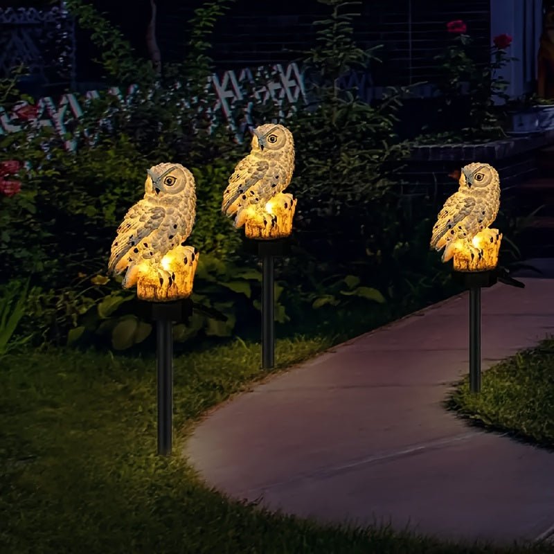 OwlGlow™ / Solar - Powered Resin Led Owl Light - Lovitzo