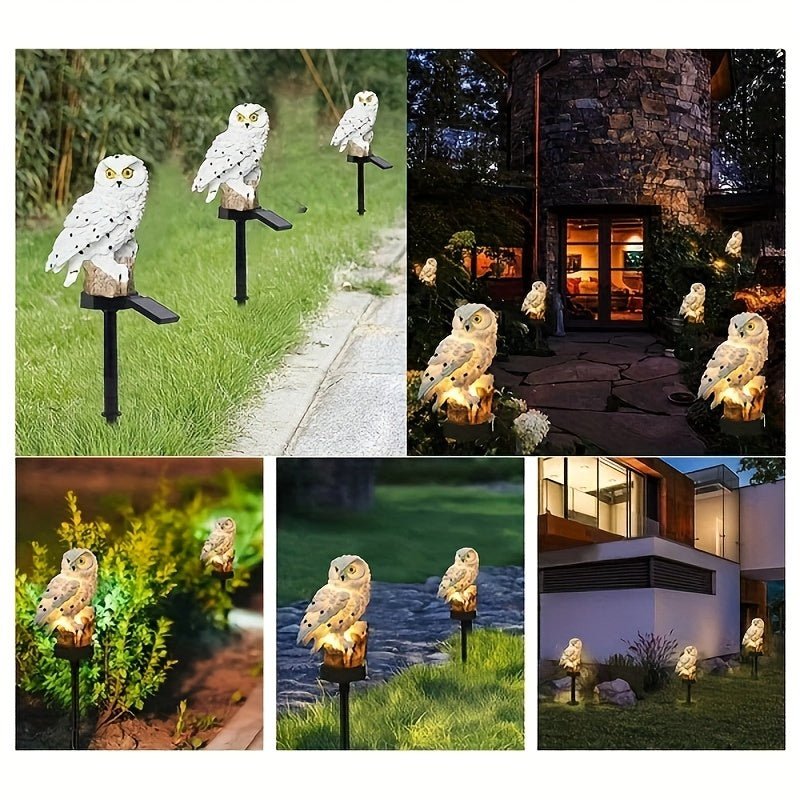 OwlGlow™ / Solar - Powered Resin Led Owl Light - Lovitzo