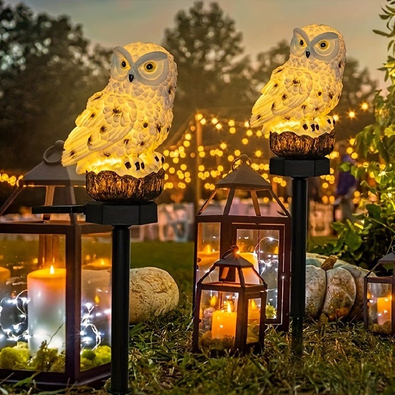 OwlGlow™ / Solar - Powered Resin Led Owl Light - Lovitzo