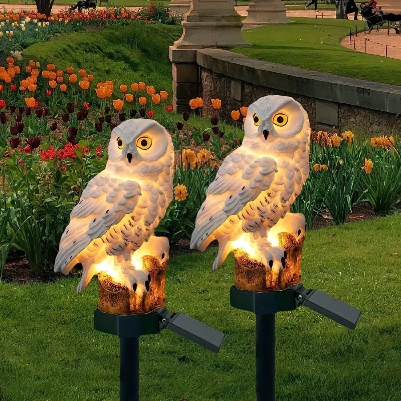 OwlGlow™ / Solar - Powered Resin Led Owl Light - Lovitzo