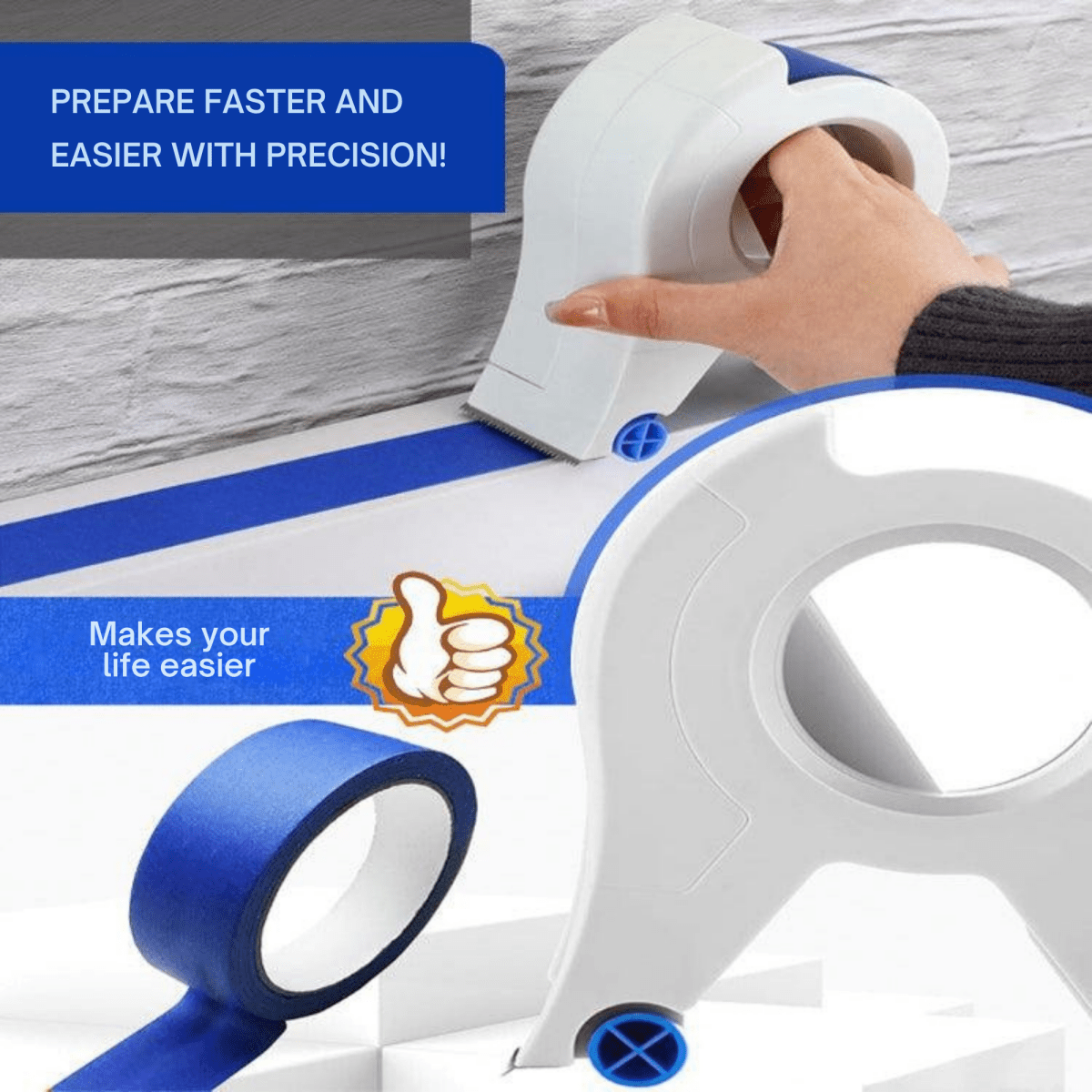 Painter’s Tape Applicator | Clean Paint Edges | For Walls & Edges | TapeMaster - Lovitzo
