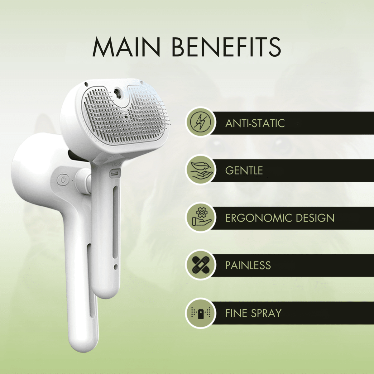 PawBrush – Spray Grooming Brush - Lovitzo