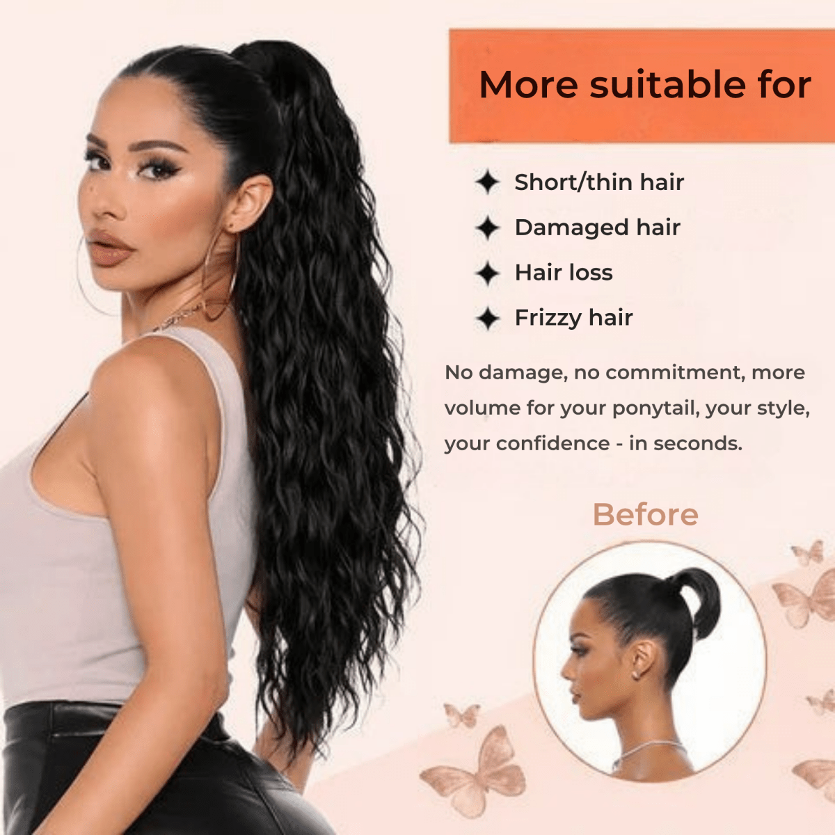 Ponytail Extension | Clip - In Ponytail | Instant Volume Effect | PonyLuxe - Lovitzo