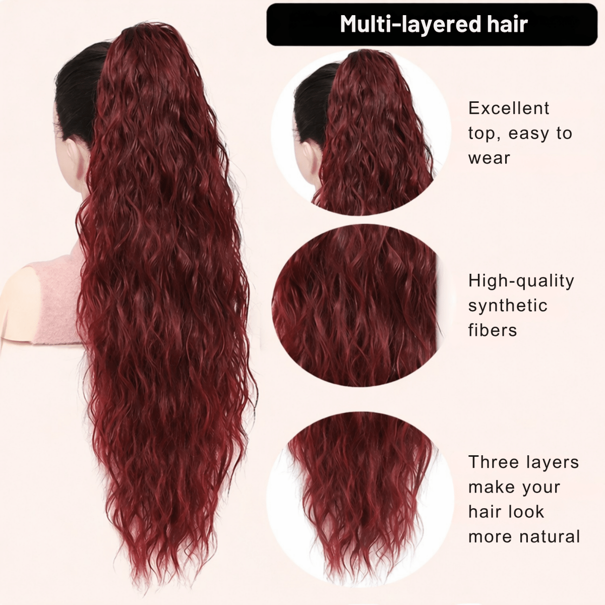 Ponytail Extension | Clip - In Ponytail | Instant Volume Effect | PonyLuxe - Lovitzo