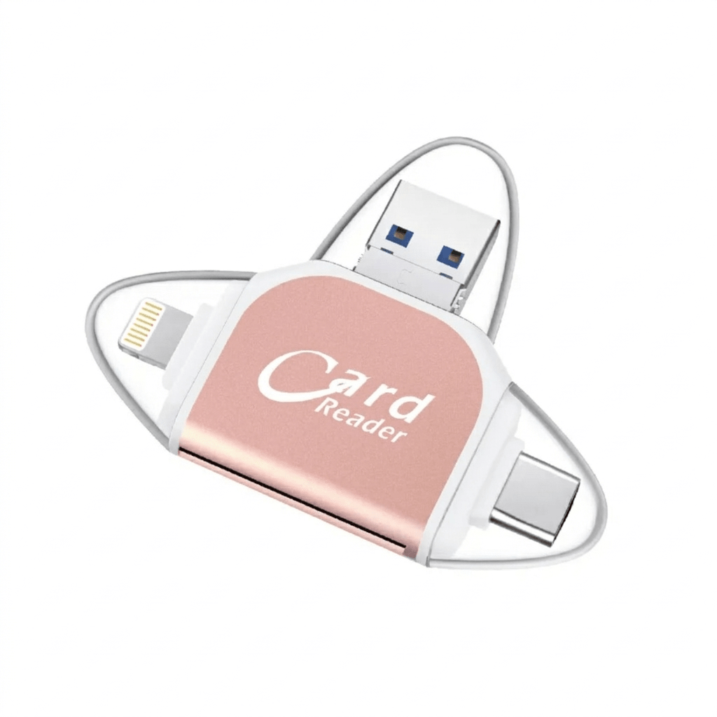 Portix 4 - in - 1 SD Card Reader – USB - C & USB 3.0 - Lovitzo