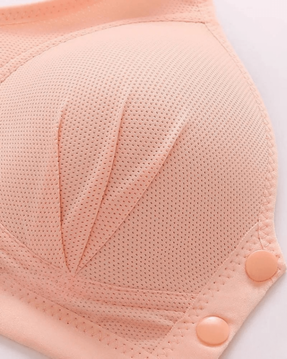 PureComfort - Wireless Lifting Bra with Button Front and Ruched Push Up Design - Lovitzo