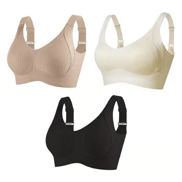 Sculptiva - Sleek Ribbed Bra with Wireless Confidence - Lovitzo
