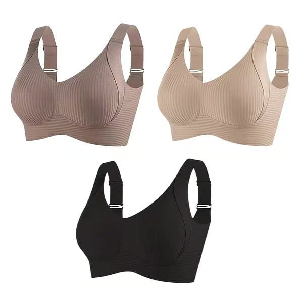 Sculptiva - Sleek Ribbed Bra with Wireless Confidence - Lovitzo