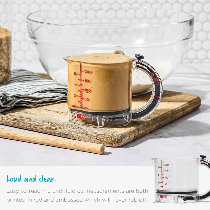 SealSwift - 4 - in - 1 Adjustable Cup | Mess - Free Measurements with Sticky Foods - Lovitzo