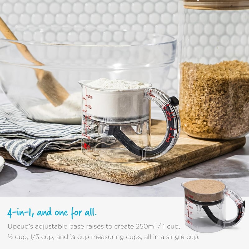 SealSwift - 4 - in - 1 Adjustable Cup | Mess - Free Measurements with Sticky Foods - Lovitzo