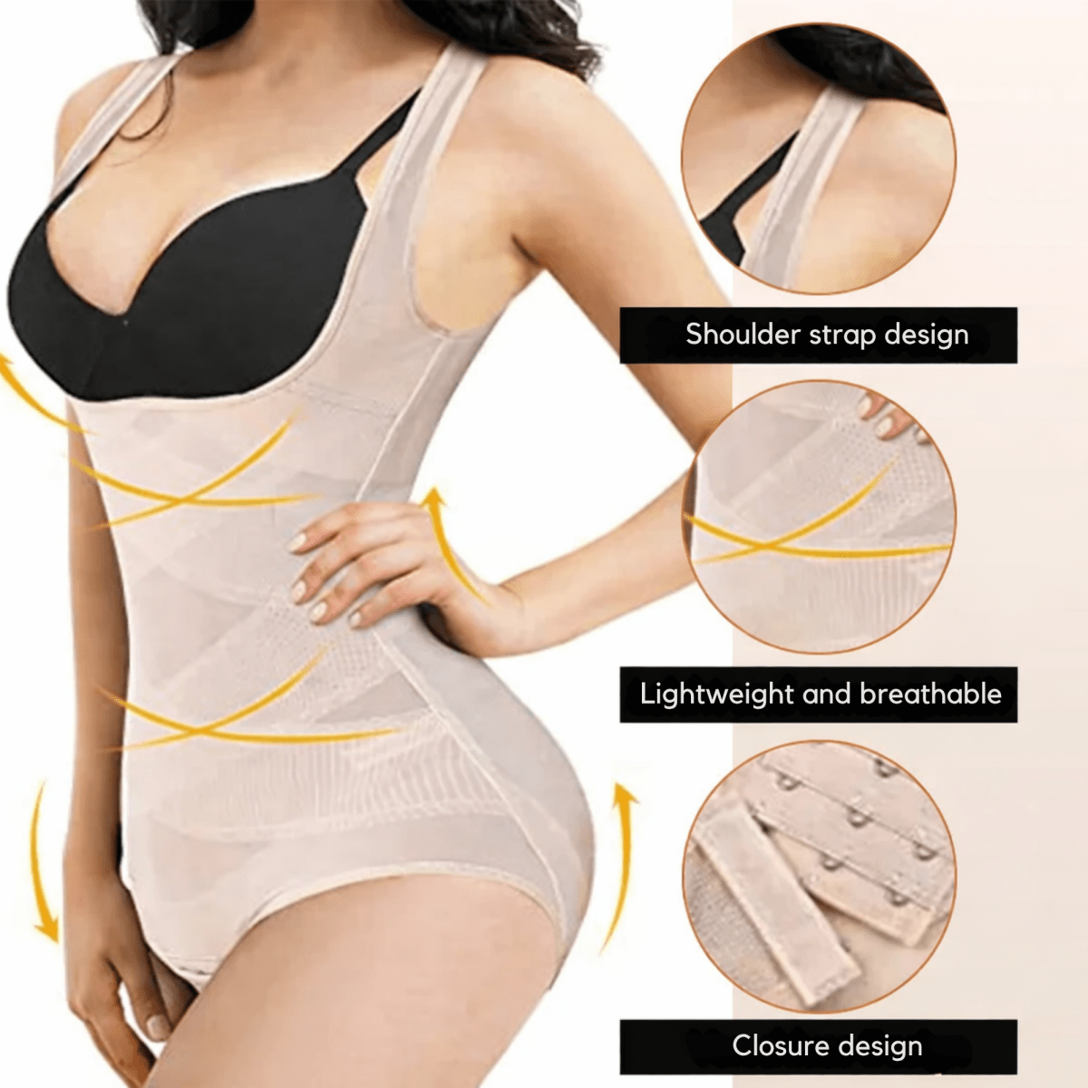 Shapewear Bodysuit for Women | Seamless & Figure - Shaping | Tummy Control Effect | ShapeLuxe - Lovitzo