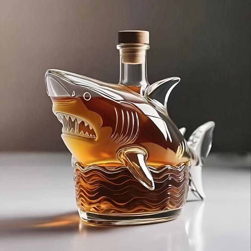 SharkSpark™ / Empty Great White Shark Whiskey Decanter (No Alcohol Included) - Lovitzo