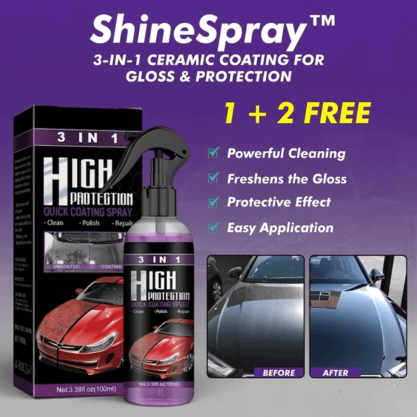 ShineSpray – 3-in-1 Keramikbeschichtung für Glanz & Schutz