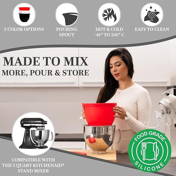SilicoSwift - Silicone Liner Attachment for Tilt Head Mixers - Lovitzo