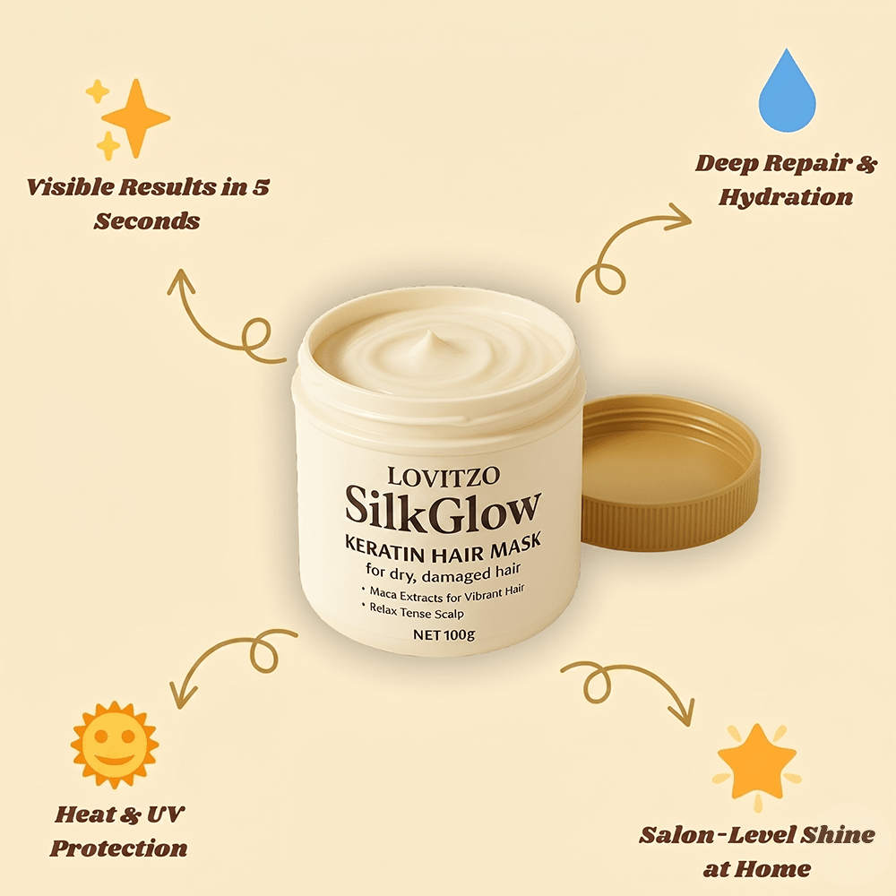 SilkGlow Hair Elixir – Magical Keratin Hair Mask | Buy 1 Get 1 FREE - Lovitzo
