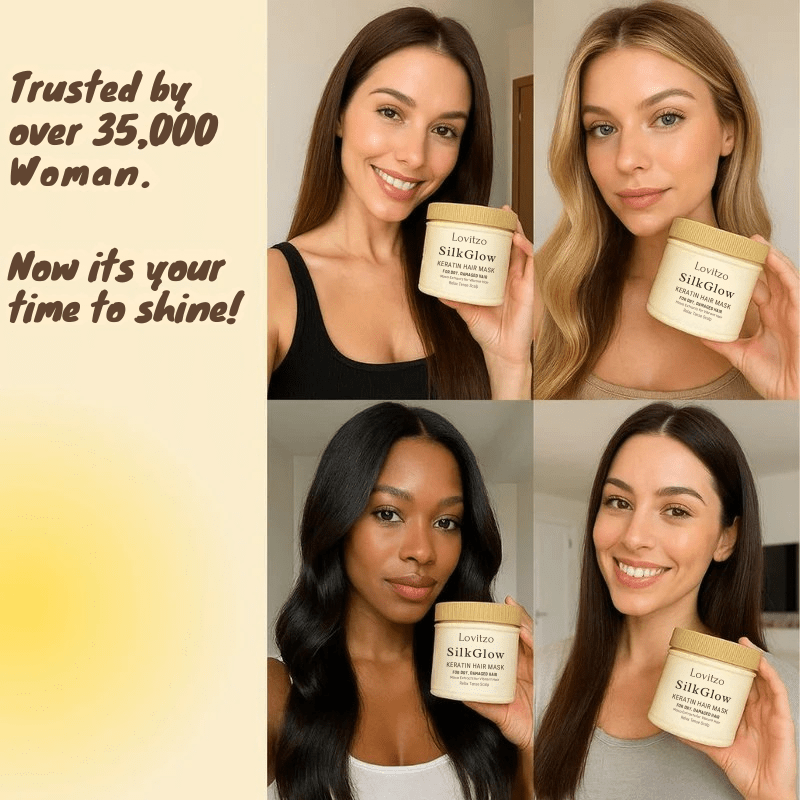 SilkGlow – Keratin Hair Repair Mask - Lovitzo