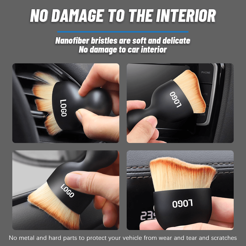 Soft Bristles Interior Duster – Dual Use for Wet & Dry Cleaning - Lovitzo