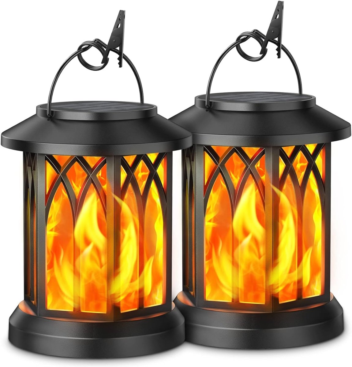 SolarSizzle™ / Flame Lantern for Cozy Outdoor Nights - Lovitzo