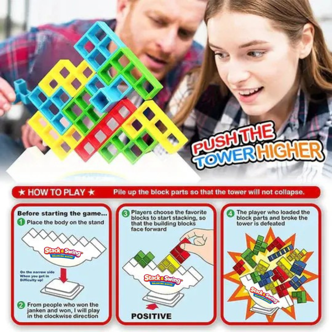 Stack & Swing™ / Educational Magnetic Tower Game - Lovitzo