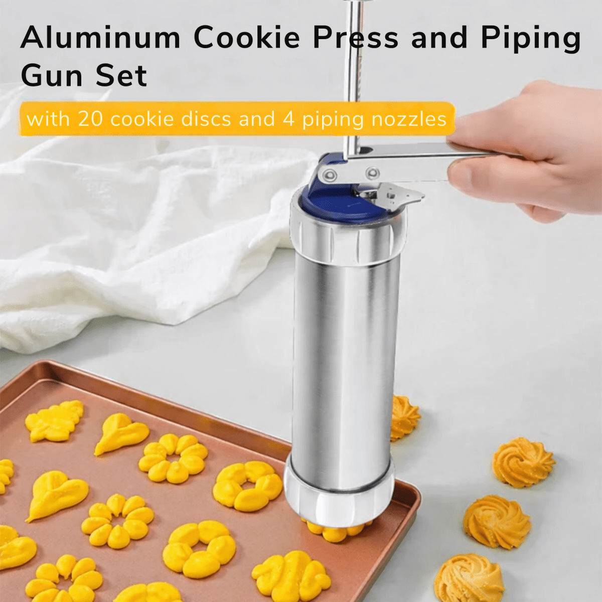 SteelPress – Stainless Steel Cookie Press for Perfect Even Cookies - Lovitzo