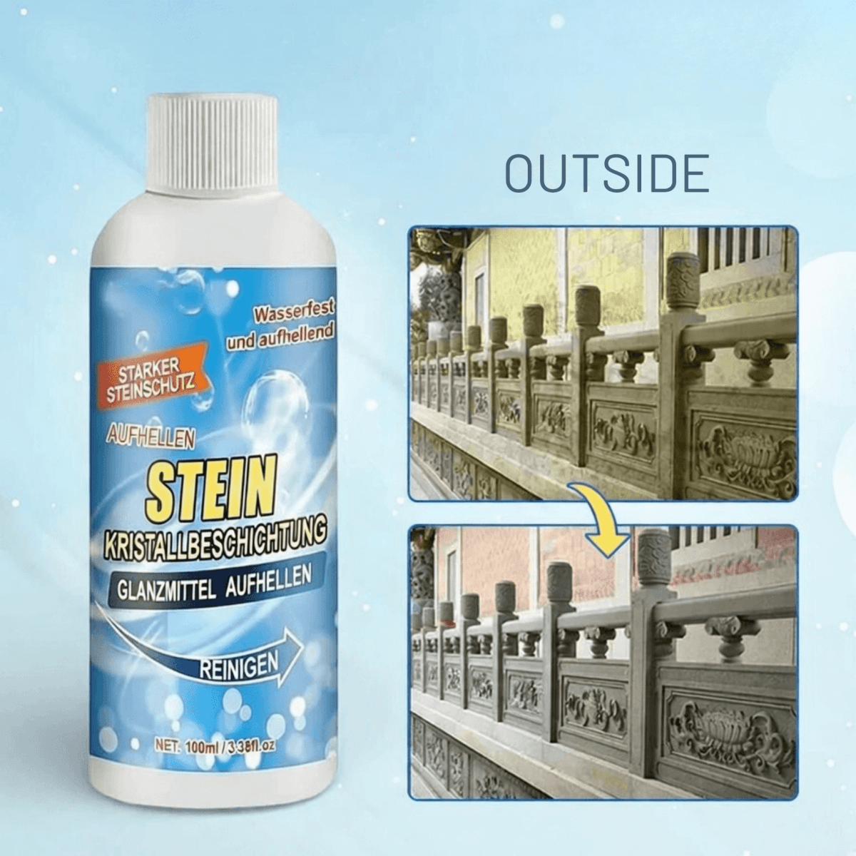 StoneGlow – Stone Cleaner & Crystal Coating for thorough and effortless cleaning - Lovitzo