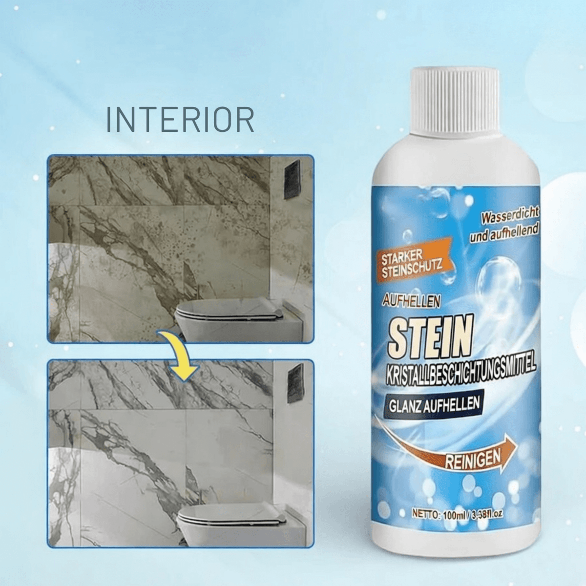 StoneGlow – Stone Cleaner & Crystal Coating for thorough and effortless cleaning - Lovitzo