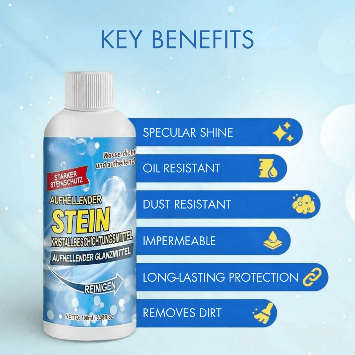 StoneGlow – Stone Cleaner & Crystal Coating for thorough and effortless cleaning - Lovitzo