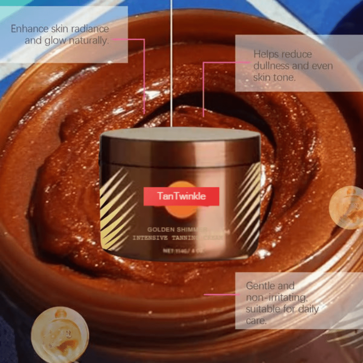 TanTwinkle™ / Gold Shimmer Tan Accelerator Gel - Lovitzo