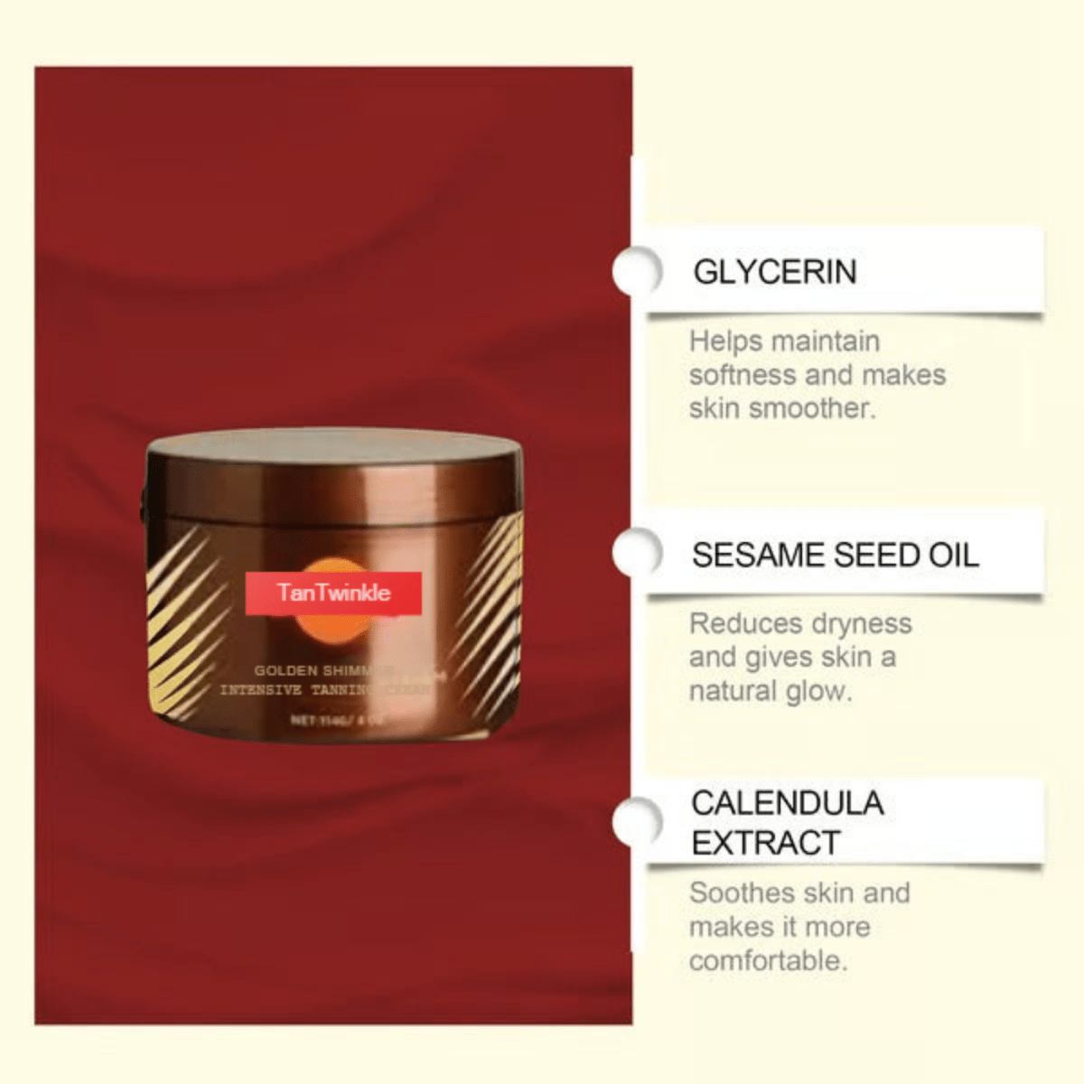 TanTwinkle™ / Gold Shimmer Tan Accelerator Gel - Lovitzo