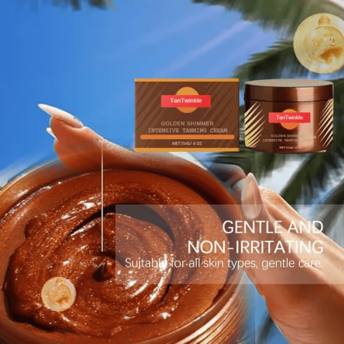 TanTwinkle™ / Gold Shimmer Tan Accelerator Gel - Lovitzo